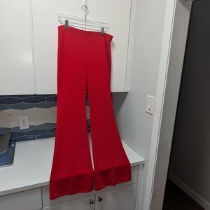 Express Flare super high rise stretch red pants EUC